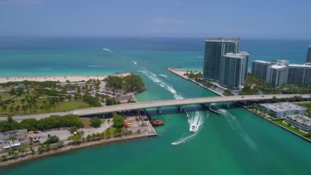 Haulover ingresso e Bal Barbour Florida 4k — Video Stock