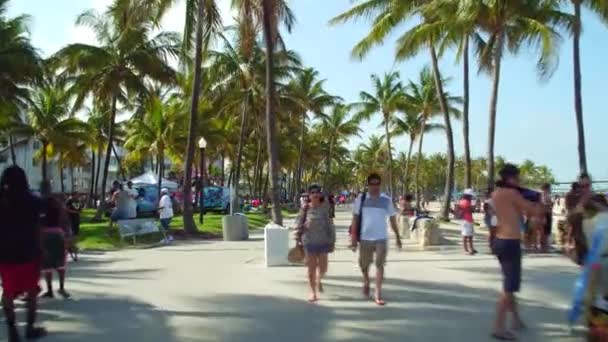 Városi hétvégén Miami Beach Memorial Day motion videót — Stock videók