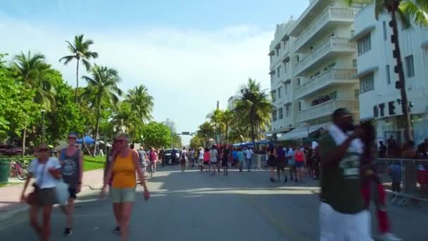 Kentsel hafta sonu Miami Beach anma günü hareket video — Stok video