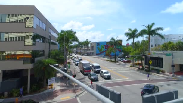 Willkommen am Strand von Miami 41st Street — Stockvideo