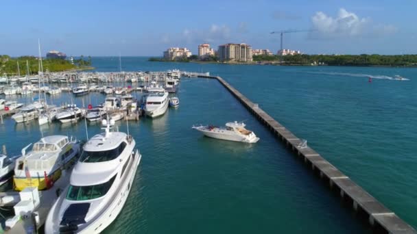 Майами-Бич Марина — стоковое видео