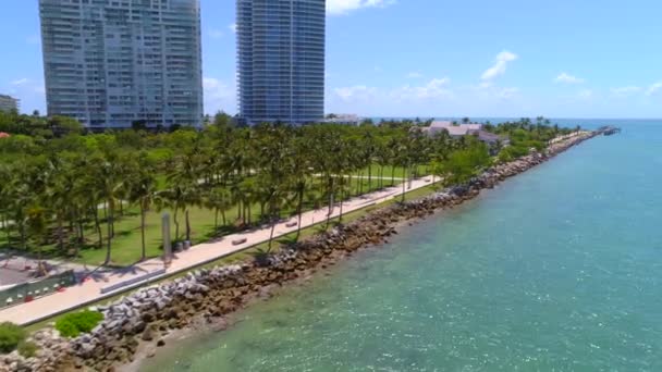 Parco di pointe sud di Miami beach — Video Stock