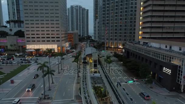 Miami sydost finansiella centrum och Intercontinental Hotel — Stockvideo