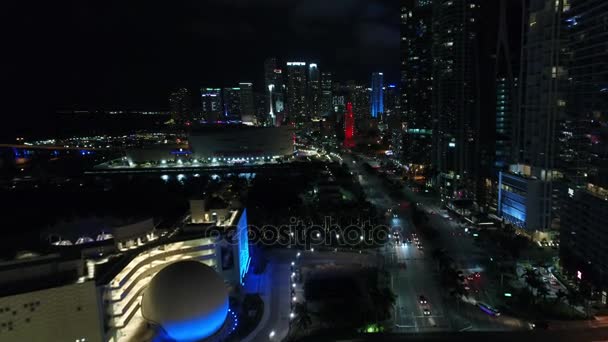 Volo diretto a sud a Downtown Miami 4k 24p — Video Stock