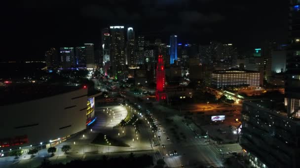 American Airlines Arena Downtown Miami 4k 24p — Stok video