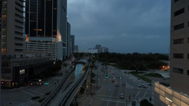 Vidéo Aérienne Miami Metrorail Downtown Miami — Video