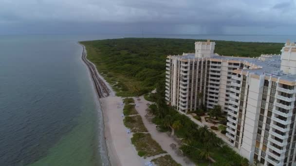 Aerial tour Bill Baggs Cape Florida State Park — Stock Video