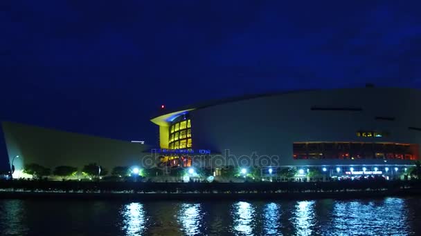 American Airlines Arena Miami w nocy — Wideo stockowe