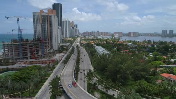 Sunny Isles Beach Fl εναέριο κηφήνα 4k 30p — Αρχείο Βίντεο