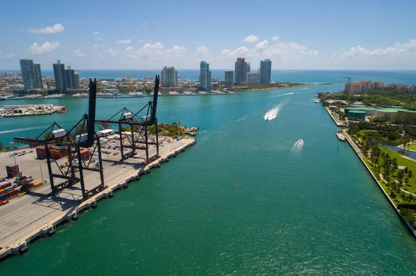 Воздушный Майами-Бич Флорида — стоковое фото