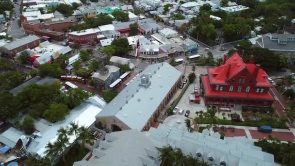 Vídeo aéreo de drones del destino turístico de Key West — Vídeos de Stock