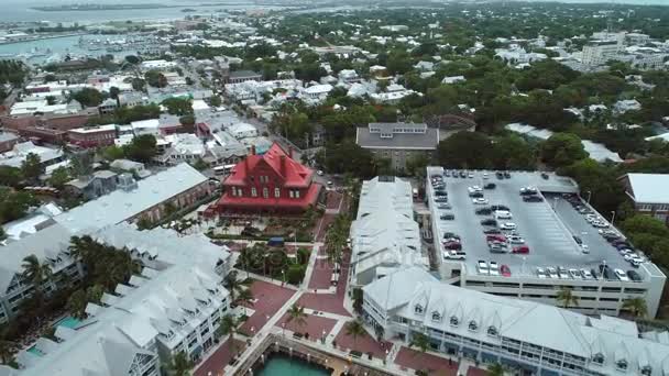 Ciudad vieja aérea de Key West 4k — Vídeos de Stock