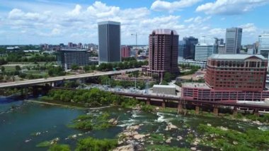 Hava yaklaşım Downtown Richmond Va 4k