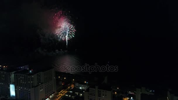 Drone aérien feux d'artifice vidéo montrent 4k 24p — Video