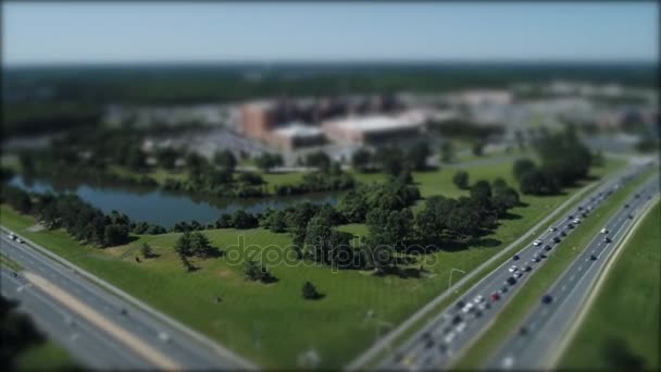 Hyperlapse tilt-shift miniatűr Kórház — Stock videók