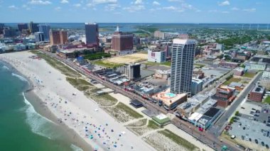 New Jersey Plajı Atlantic City hava dron Tur