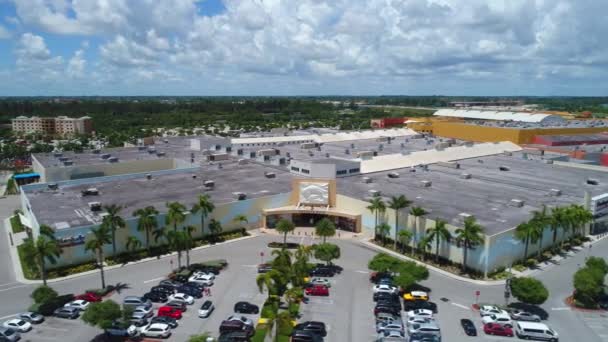 Luchtfoto helikopter tour Dolphin Mall, Miami — Stockvideo