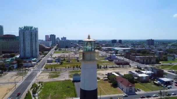 Faro de Absecon Atlantic City NJ — Vídeo de stock