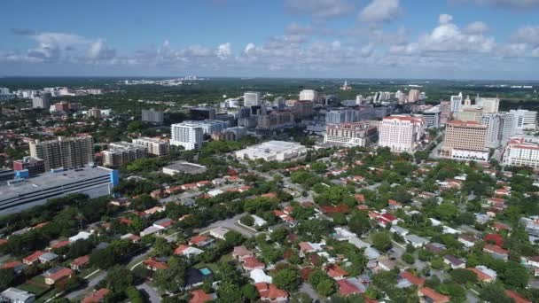 Város a Coral Gables légi — Stock videók