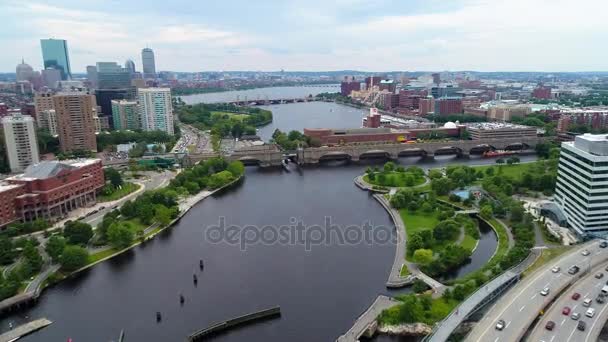 Charles River Boston — Wideo stockowe