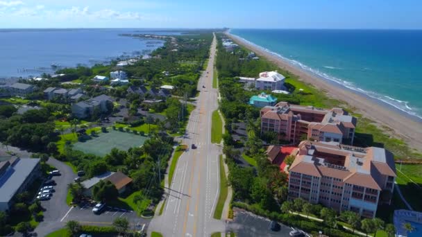 Luxury homes on Hutchinson Island Florida 4k — Stock Video