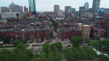 Hava video tuğla bina şehir