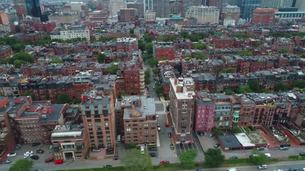 Luchtfoto vastgoed Back Bay, Boston Verenigde Staten — Stockvideo