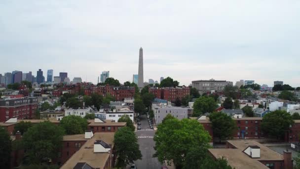 Bunker Hill Monument Charlestown Massachusetts — Vídeo de stock