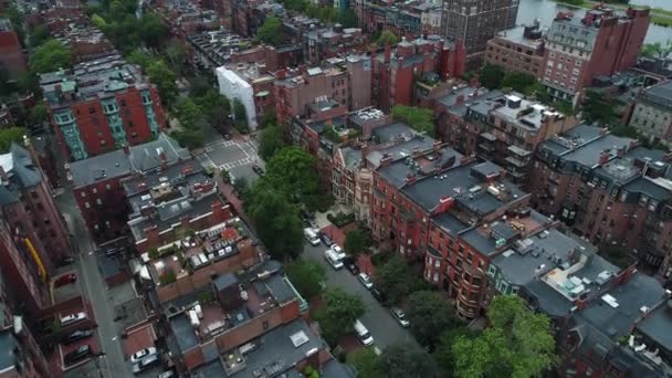 Residential neighborhood in Boston Cambridge — Stock Video