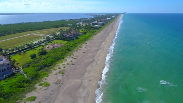 럭셔리 해변가 부동산 젠 슨 비치 플로리다 4 k — 비디오