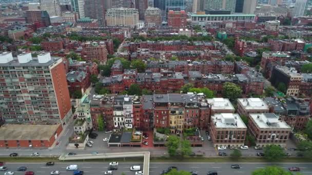 Boston Back Bay bairro 4k — Vídeo de Stock