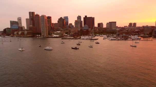 Boston Harbor 4k proporzioni — Video Stock