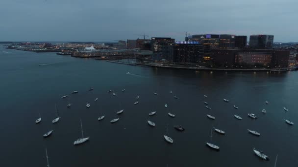 Güney Boston waterfront 4k — Stok video