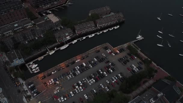 Beeldmateriaal boston fishermand wharf haven 4k — Stockvideo