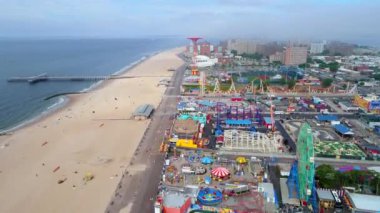 Hava hyperlapse video Brooklyn Beach Ny 4k