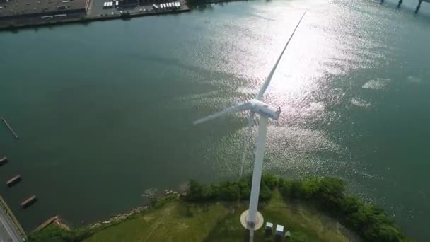 Generador eólico de energía eléctrica 4k 60p — Vídeo de stock