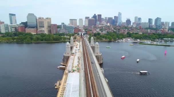 Longfellow Bridge 4k 60p — Wideo stockowe