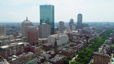 Boston Downtown 4 k hava görüntüsünü oluşturma