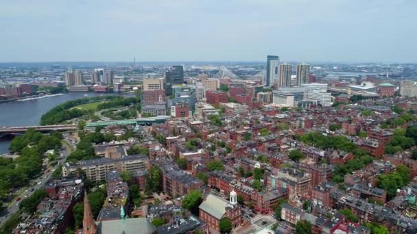 Architektura czerwony Cegła Boston Ma 4k — Wideo stockowe
