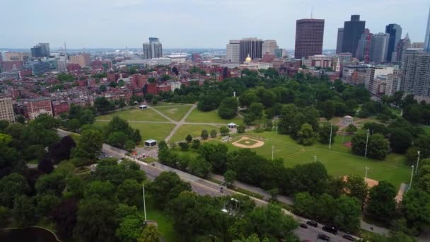 Boston Common weergave — Stockvideo