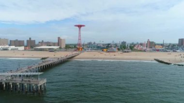 Yavaş hareket hava video Coney Adası iskele