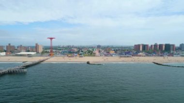 Video Coney Island Beach New York 4 k stok 30p