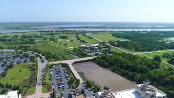 Aerial video Hutchinson Island Georgia 4k — Stock Video