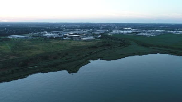 航拍视频端口的威尔明顿特拉华州 4 k — 图库视频影像