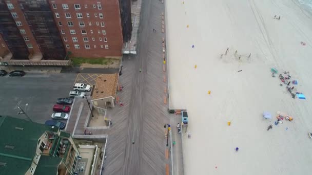 Long Beach boardwalk New York Usa — Stock video