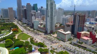 Hava Biscayne dron Downtown Miami 4k