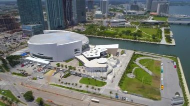 Havadan görüntüleri Aa Arena mimarisi yörüngede.
