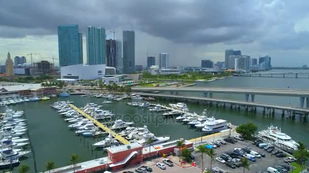 Ujawnić Downtown Miami Bayside 4k 60p — Wideo stockowe
