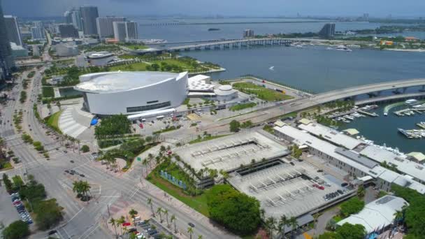 Lotnicze wideo American Airlines Aa Arena 4k — Wideo stockowe