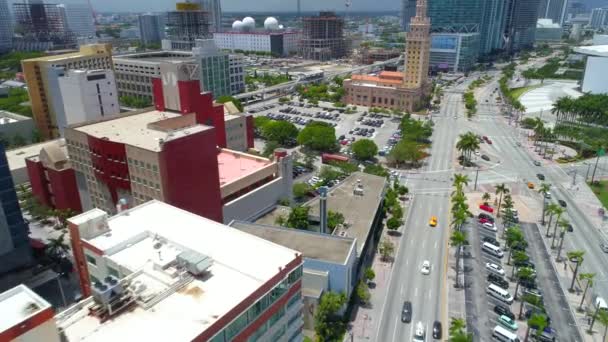 Vidéo Aérienne Freedom Tower Miami 4k — Video